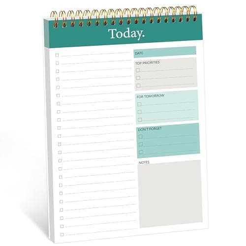 GOLDPEI To Do List Notepad - Daily Planner Notepad Undated 52 Sheets Tear Off, 6.5" x 9.8" Checklist Productivity Organizer with Hourly Schedule for Tasks - Image 1
