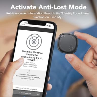 Air Tracker Tags-4 Pack, Bluetooth Tracker Works with Apple Find My APP (iOS Only), Bluetooth Item Finder Keys Finder and Item Locator for Keys, Bags, Luggage,Pets,Wallet,Replaceable Battery - Image 7