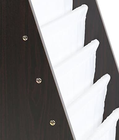 Humble Crew 4-Tier Kids Bookshelf, Espresso Wood/White - Premium Book Shelf for Kids Rooms with Four Deep Pockets - Toddler Sling Book Rack with Deep Sleeves, Nursery Bookcase Organizer - Image 7