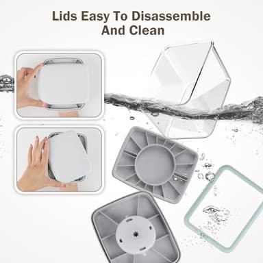 Melovom 12 Pcs Pop Food Storage Containers Airtight Food Storage Containers Set with Lids Kitchen Pantry Organization and Storage, 3.4Qt, 2.8Qt, 2.1Qt, 1.2Qt - Image 7