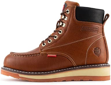 SUREWAY 6” Mens Heavy Duty Soft Toe Work Boots/Shoes for Men,Goodyear Welt,Comfortable & Durable,Oil/Slip Resistant,Full Grain Leather,EH Safety,Wedge Moc Toe Industrial Construction Boots/Shoes - Image 7