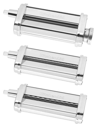 KitchenAid KSMPRA Stand Mixer Attachment Pasta Roller & Cutter, 3-Piece Set, Stainless Steel - Image 3