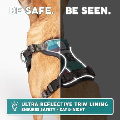 Embark Adventure Dog Harness, Reflective Trim No Pull Harness for Medium Sized Dog - Military Grade Nylon, Front Clip with Gel Lined Handle. Soft & Padded Puppy - Image 7