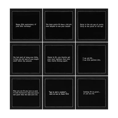 Five Star Napkins 50th Birthday Quotes Black Cotton Cocktail Napkins, Beverage Napkins, Bar Napkins, Cloth Napkins, Party Napkins, Events, Holidays, Weddings, Birthdays, Disposable, 4.5" x 4.5"- (50x) - Image 3