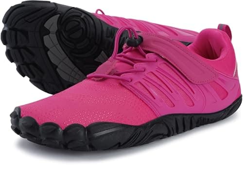 Joomra Women's Gym Barefoot Shoes Girls Size 5.5-6 Zero Drop Minimalist Walking Tennis Sneakers Workout Yoga Jogging Exercise Footwear Red 36 - Image 1