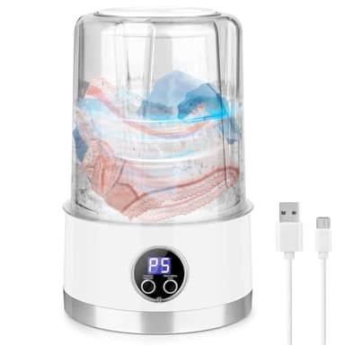 Underwear Washing Machine | Rechargeable Mini Portable Washing Machine with 3000mah | Compact Deep Cleans Underwear, Baby Clothes | Lightweight for Apartment, Dorm, Hotel, RV, Travel & Camping - Image 1