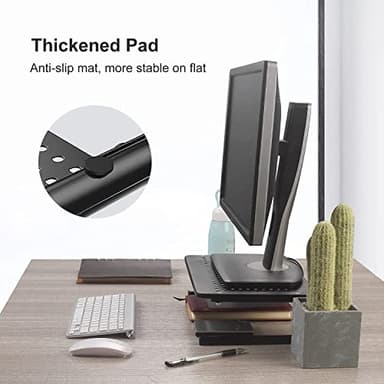 suptek Monitor Stand Riser for Computer,Laptop,Printer, Notebook and All Flat Screen Display with Vented Metal Platform and 4 Inches Height Underneath Storage (MST004) - Image 4