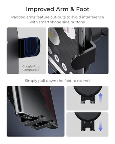 iOttie Auto Sense 2 Air Vent Car Phone Holder with Qi Wireless Charging - Auto Clamping Phone Mount for iPhone, Google Pixel, Samsung Galaxy, Huawei, LG (Adapter Not Included) - Image 5