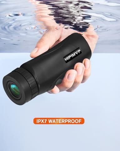 IPX7 Waterproof Powerful 10x25 Pocket Mini Monocular Telescope for Hunting,BAK4 Prism FMC Lens Monoculars for Kids Adults Bird Watching Hiking Camping Wildlife - Image 2