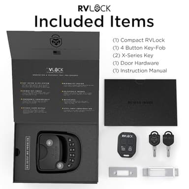 RVLOCK Compact RV Lock Keyless Entry with Remote, Secure Camper Latch Replacement, Durable RV Door Lock Replacement for Trailers with Patented Security Technology - Image 2