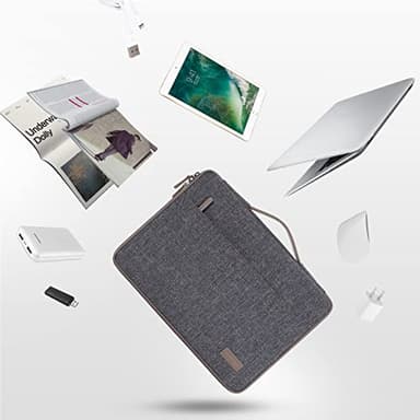 DOMISO 15.6 inch Laptop Case Sleeve Protective Cover Compatible with 16 inch MacBook Pro M4 M3 M2 M1/Pro Max,Water Resistant Computer Case Bag for 15.6-16 inch HP ASUS Lenovo Dell Chromebook,Dark Grey - Image 6