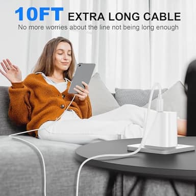 10FT iPad Charger Fast Charging Cord, 2Pack 20W USB C Fast Charger with 10 ft Long Charging Cable for iPad 10th/11th(A16) Generation, iPad Pro 13/12.9/11 inch, iPad Air 11/13 inch/4th/5th, iPad mini - Image 8