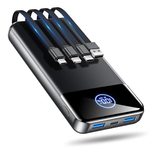 OHOVIV Portable Charger Power Bank 33800mAh Battery Pack, 22.5W Fast Charging PowerBank with Built in Cables,Travel Essential USB-C Portable Phone Charger for iPhone Samsung Pixel Android iPad - Image 1