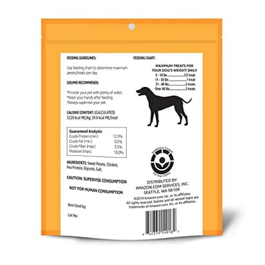 Amazon Brand - Solimo Sweet Potato & Chicken Jerky Dog Treats, 2 pounds - Image 2
