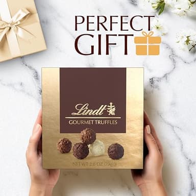 Lindt Gourmet Truffles Chocolate Candy Truffles Gift Box, Assorted Chocolate Truffles, 2.8 oz. - Image 4