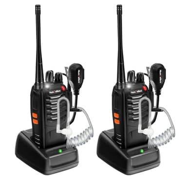 Rechargeable Walkie Talkies Long Range: MaxTalker MT-8S Walkie Talkie with Earpiece, Flashlight, VOX 1500mAh Battery, Walkie Talkies for Adults Business, Hunting Camping Essentials, 2 Pack - Image 1