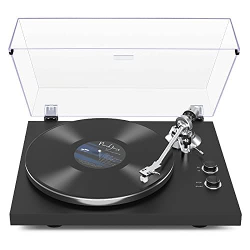 Record Player Turntable for Vinyl Record Wireless Output Aluminium Platter Belt-Drive LP Turn Table 2 Speed Phono RCA Line Out AT-3600L MM Cartridge Audio Sound USB Digital to PC Vinyl Recording Black - Image 1