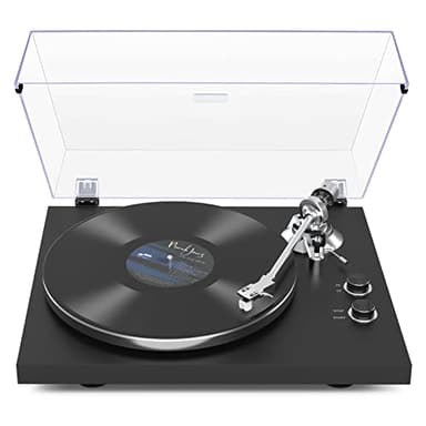 Record Player Turntable for Vinyl Record Wireless Output Aluminium Platter Belt-Drive LP Turn Table 2 Speed Phono RCA Line Out AT-3600L MM Cartridge Audio Sound USB Digital to PC Vinyl Recording Black - Image 1
