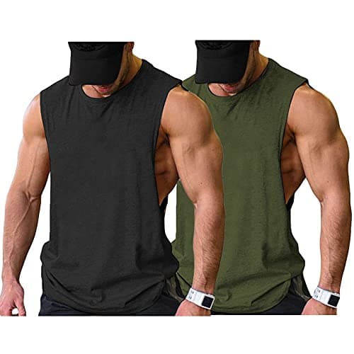 COOFANDY Men Bodybuilding 2 Pack Tank Top Gym Workout Shirt Bodybuilding T Shirt - Image 1