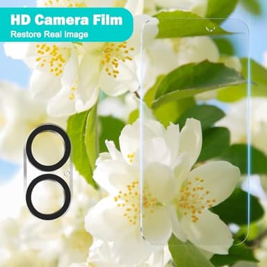 PEHAEL 3+3Pack for iPhone 16 Privacy Screen Protector with Camera Lens Protector Full Coverage Anti-Spy Tempered Glass Film 9H Hardness Easy Installation Bubble Free [6.1 inch] - Image 5