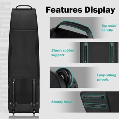 Himal Outdoors Soft-Sided Golf Travel Bag with Wheels- Heavy Duty 600D Polyester Oxford Wear-Resistant, Excellent Zipper Universal Size - Image 3