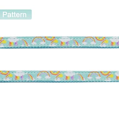 Cat Harness and Leash Set Escape Proof Soft Nylon Adjustable Kitten Vest Harness for Walking Small Medium Large Cats Rainbow Pattern Small - Image 4