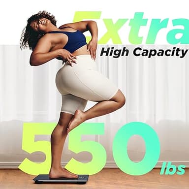 550lb Bathroom Digital Scale for Body Weight with Ultra-Wide Platform and Large LCD Display, Accurate High Precision Scale with Extra-High Capacity - Image 5