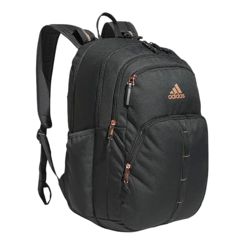 adidas Prime Backpack for Work, Travel Bag for Women and Men with Padded Compartment for Laptop, Carbon Grey/Rose Gold/2, One Size - Image 1