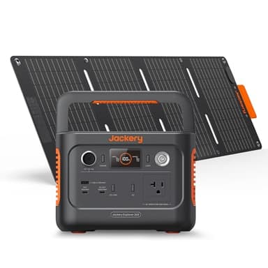 Jackery Solar Generator 240 v2 and 40W Mini Solar Panel, 256Wh LiFePO4 Battery, 300W AC & 100W USB-C Output, Ultra Fast Solar Charging for Outdoors, Camping, Travel & Emergencies (Renewed) - Image 1
