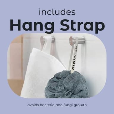 MainBasics Bath Shower Loofah Sponge Pouf Body Scrubber Exfoliator Body Wash Sponge (Set of 3, Airy Blossom) - Image 8