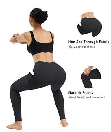 Fengbay 2 Pack High Waist Yoga Pants with Pocket Leggings Tummy Control Workout Running Yoga Leggings for Women - Image 5