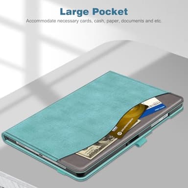 Fintie Case for Samsung Galaxy Tab A9 Plus/A9+ 5G 11 Inch 2023 Model (SM-X210/X216/X218), Multi-Angle Viewing Smart Stand Back Cover with Pocket Auto Wake/Sleep, Turquoise - Image 5