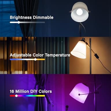 Sengled WiFi Color Changing Light Bulb, Alexa Smart Light Bulbs that Compatible with Alexa & Google Assistant, A19 RGB No Hub Required, 75 W Equivalent 800LM CRI>90, Set of 4 - Image 6