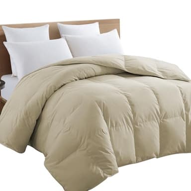 TEXARTIST Premium 2100 Series California King Comforter All Season Breathable Beige Comforter Soft 4D Spiral Fiber Quilted Down Alternative Duvet Insert with Corner Tabs Hotel Style (96"x104") - Image 8
