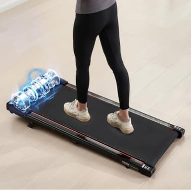 VEVOR Walking Pad, Under Desk Treadmill with Incline, Working Walking Jogging Machine for Home Office, 265 Lbs Capacity 2.5HP Portable Walking Pad, with Remote Control, LED Display, and Bluetooth - Image 9