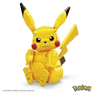 MEGA Pokémon Building Toys Set Jumbo Pikachu with 806 Pieces, Articulated and Poseable, 12 Inches Tall, for Kids - Image 2
