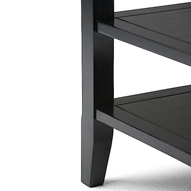 SIMPLIHOME Acadian SOLID WOOD 19 inch Wide Square Transitional End Table in Black for the Living Room and Bedroom - Image 7