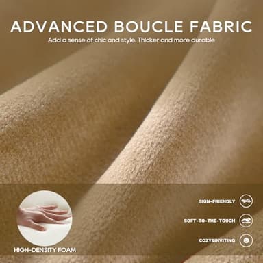 COLAMY Modern Velvet Accent Chair, Upholstered Barrel Chair, Comfy Side Arm Chair with 3 Legs for Living Room, Bedroom, Reading, Khaki - Image 7