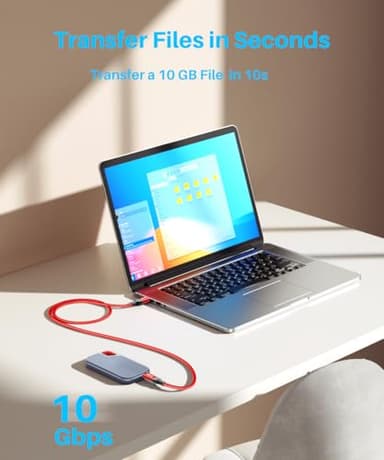 USB-C Cable 10Gbps Data Transfer [2Pack, 6ft], Braided USB 3.2 Gen 2 USB A to Type C Charger Cord 3.1A Fast Charging for iPhone 16/15 Pro Max Car Play, Samsung Galaxy S24/S23/S22 Android Auto - Red - Image 2