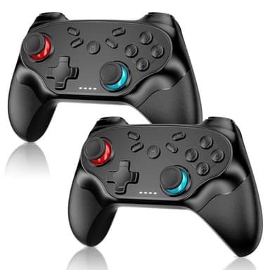 Wireless for Nintendo Switch Controller, for Switch 2/1 Lite/OLED/PC/Android/IOS, for Switch Controllers with, Dual Vibration, Screenshot Function, Bluetooth, Turbo Function 2 Pack - Image 1