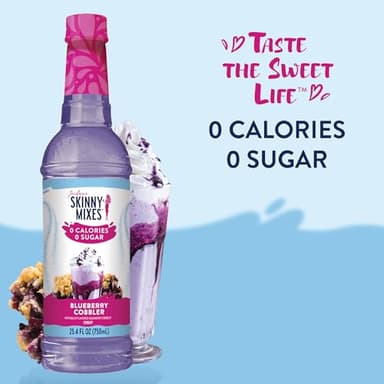 Jordan's Skinny Syrups Sugar Free Coffee Syrup, Blueberry Cobbler Syrup Flavor, Zero Calorie Flavoring for Latte, Protein Shake, Cocktail & More, Gluten Free, Keto Friendly, 25.4 Fl Oz, 1 Pack - Image 4