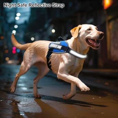 Bcadem Service Dog Vest,8 Dog Patches No-Pull Service Dog Harness with Handle,Personalized Reflective Dog Vests with 1 Pen Custom Name,Phone Number,Pattern,Easy Control for Small Medium Large Pets - Image 5