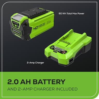 Greenworks 40V Lawn Care Combo Kit, Trimmer & Blower for Edging & Leaf Cleanup, 2.0Ah Battery & Charger (Gas-Free Yard Duo) - Image 11