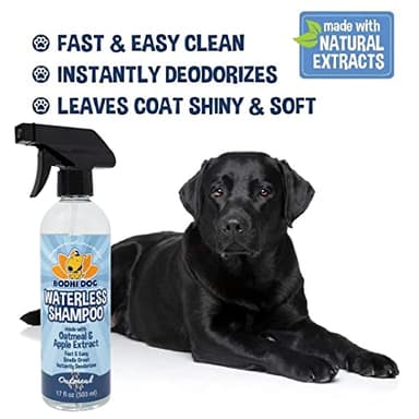 Bodhi Dog Waterless Shampoo - Natural Dry Shampoo for Dogs & Cats - Neutralizes Pet Odor - No Rinse Required - Made of Natural Extracts - Safe for Sensitive Skin - Oatmeal & Apple (17 Fl Oz) - Image 5