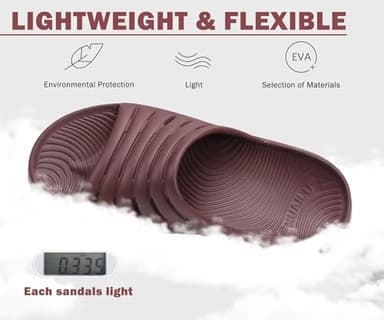 KuaiLu Womens Recovery Sandals Comfortable Plantar Fasciitis Arch Support Ladies Orthopedic Open Toe Slip On Running Sport Walking Slides Thick Athletic Cushion Slippers Summer Sliders Brown Size 9 - Image 7