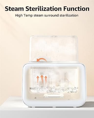 Baby Bottle Warmer, Grownsy 8-in-1 Fast Milk Warmer with Timer Breastmilk or Formula, Fits 2 Bottles, Accurate Temperature Control, with Defrost, Sterili-zing, Keep, Heat Baby Food Jars Function - Image 6