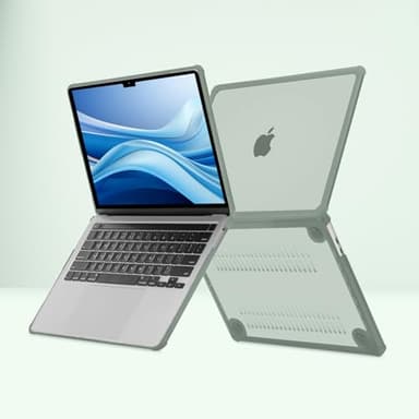 MOSISO Compatible with MacBook Pro 13 inch Case M2 2025-2016 A2338 M1 A2251 A2289 A2159 A1989 A1708 A1706, Anti-Cracking Heavy Duty Plastic TPU Bumper Hard Case&Keyboard Skin&Screen Film,Emerald Green - Image 5
