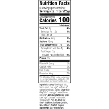 Annie's Organic Chewy Granola Bars, Chocolate Chip, 6 Bars, 5.34 oz (Pack of 12) - Image 2