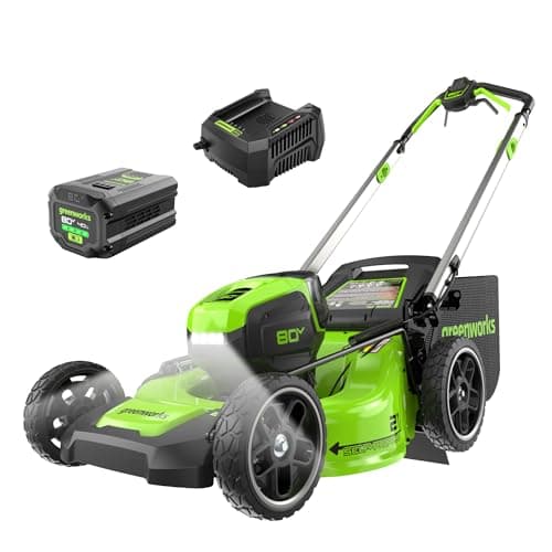 Greenworks 80V 21" Self-Propelled Cordless Lawn Mower – Brushless Motor, LED Lights, 4.0Ah Battery & Rapid Charger (75+ Compatible Tools) - Image 1