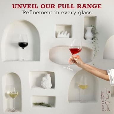 Gusto Nostro Crystal Wine Glasses Set of 4, 22 Oz Long Stem Modern Wine Glasses for White and Red Wine, Dishwasher Safe, Fancy, Elegant, Large and Tall Wine Glass for Wedding Christmas Anniversary - Image 5